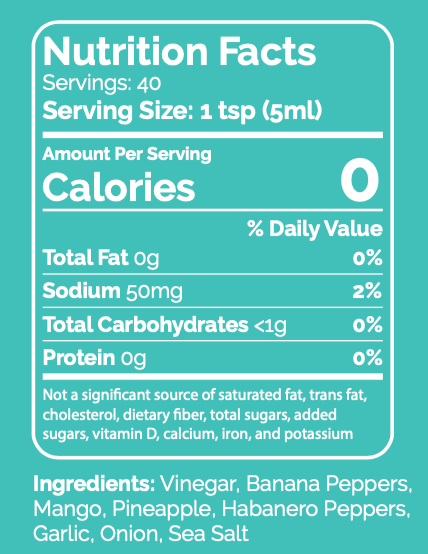 Hot Tropic Nutrition Facts