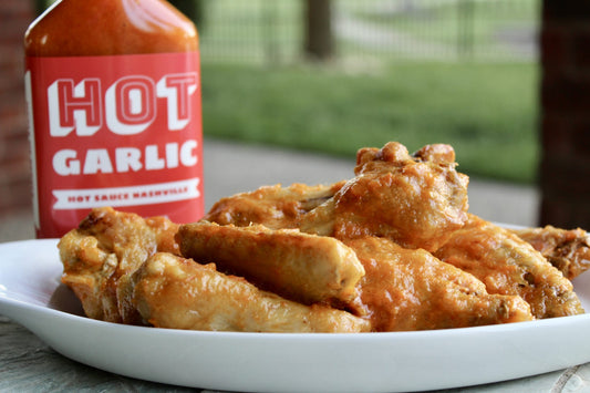 Hot Garlic Hot Sauce with Buffalo Sauce Wings