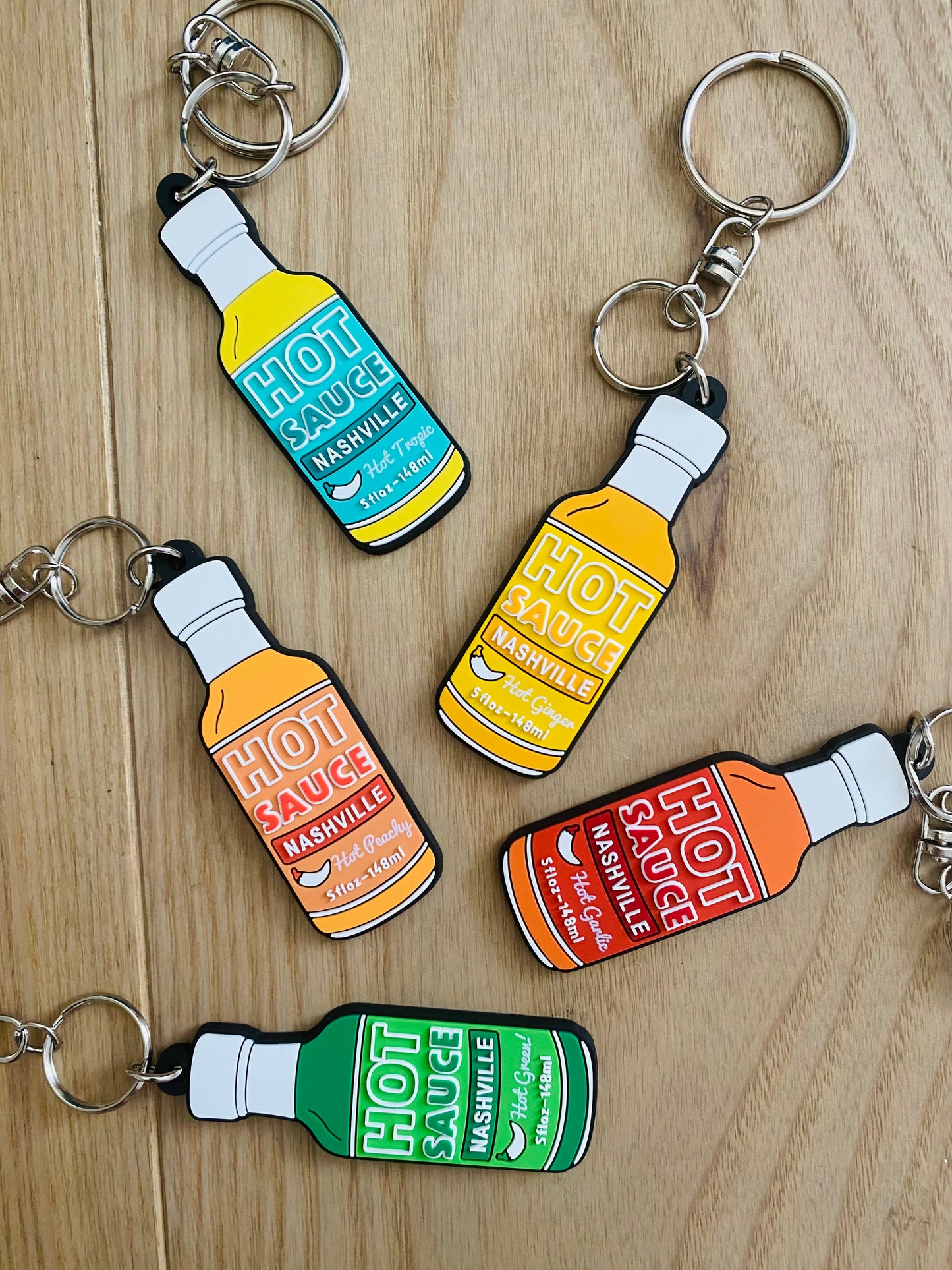 Hot Sauce Nashville Keychain