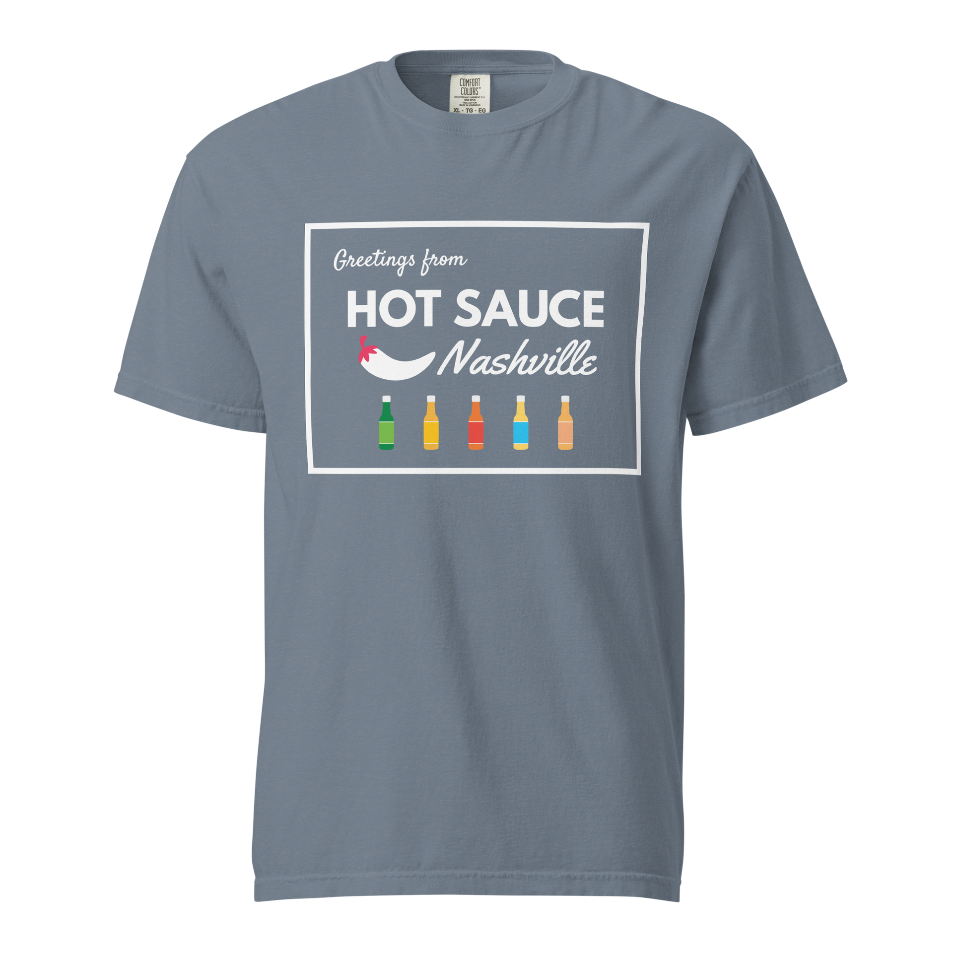 こ*め様 house on the hill ss tee (check) 10 Greetings From Hot Sauce Nashville T-Shirt