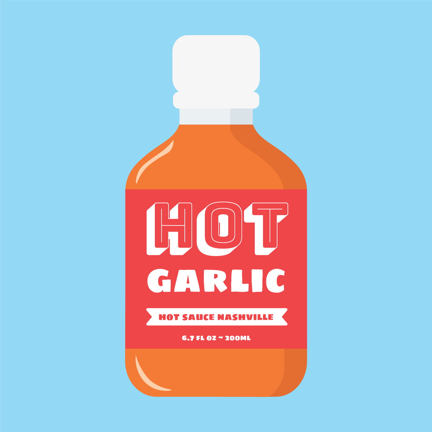Hot Garlic Hot Sauce Cartoon