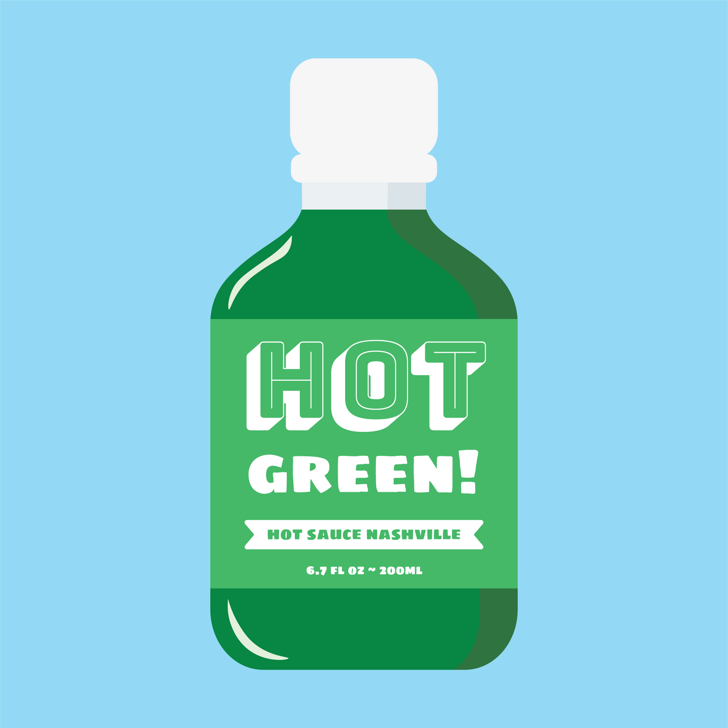 Hot Green Hot Sauce Cartoon